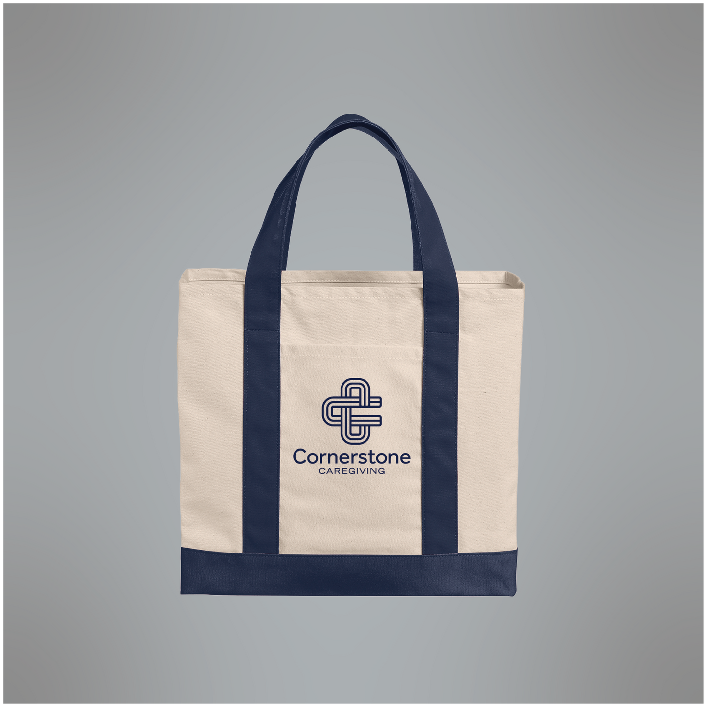 Cotton Canvas Two Tone Tote Bag