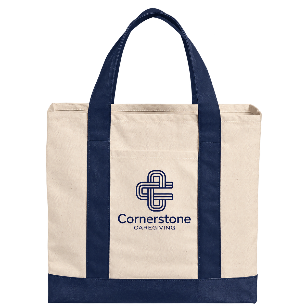 Cotton Canvas Two Tone Tote Bag