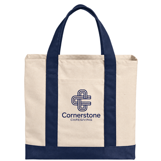 Cotton Canvas Two Tone Tote Bag